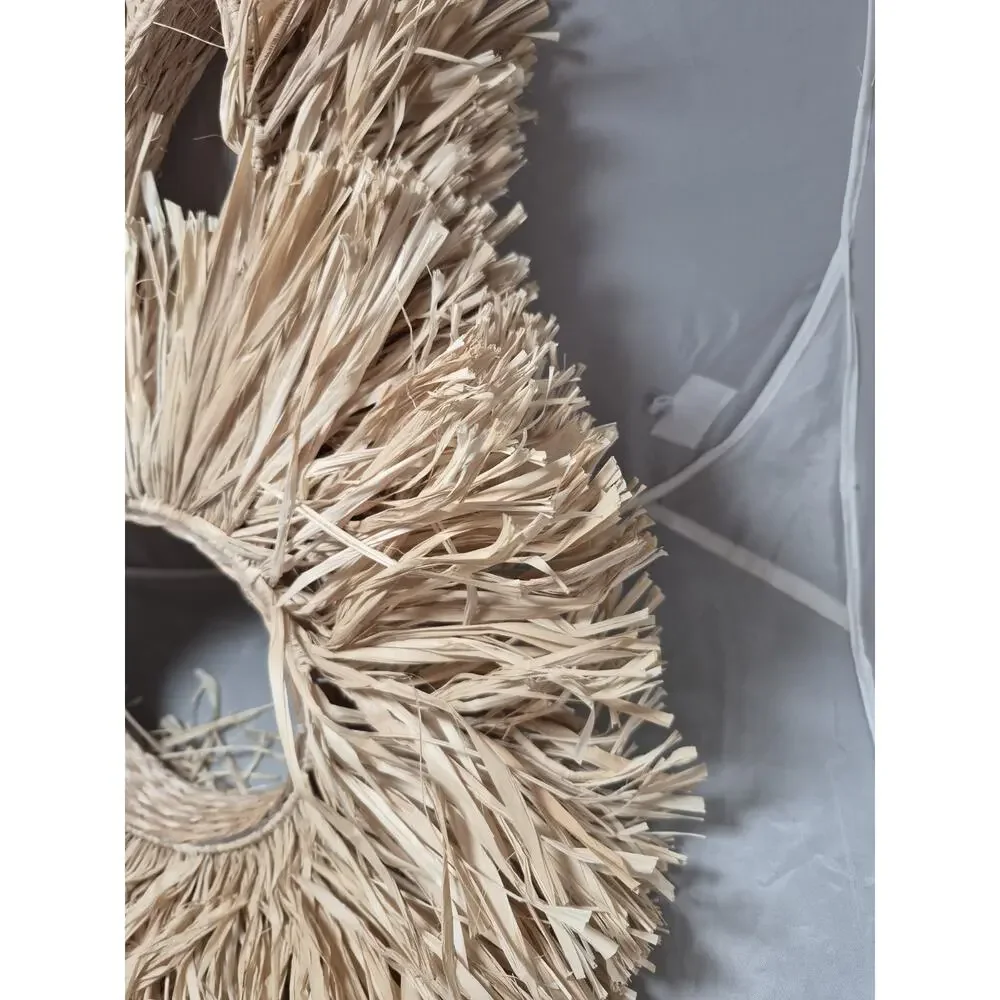 💥 Easter Bunny Wreath Straw Raffia Nwt